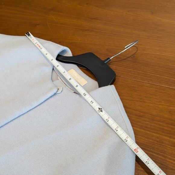 'S Max Mara Unito Angora Coat in Light Blue Virgin Wool, size 2 - Picture 6 of 11